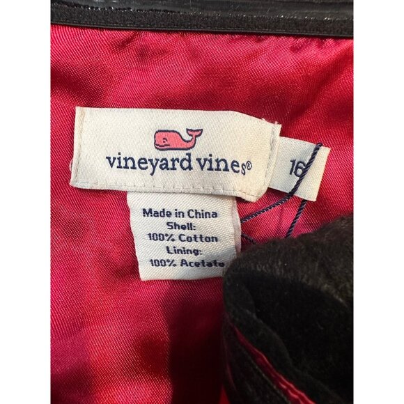 Vineyard Vines Velvet Strapless Lattice Embroidered Carolyn Dress 16 - Picture 10 of 11